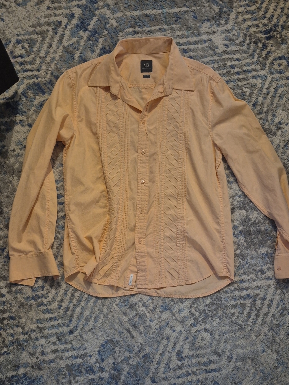 A/X Armani Exchange Peach Long-Sleeve Button Shirt